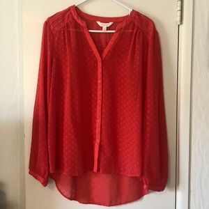 Sheer Watermelon color blouse
